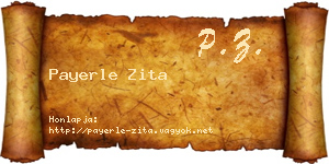 Payerle Zita névjegykártya